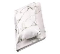 HOMSFOU Coussin Repose-bras Pliable pour Manucure Blanc Marbré, Tapis de Table Protecteur pour Nail Art, Ensemble Confortable et Portable pour Salon et Usage Personnel