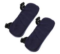 HOMSFOU Coussinets Accoudoir Remplaçables Mousse à Mémoire Confort Respirant pour Chaise de Bureau et Maison Lot de Coussins Antidérapants Bleu Marine