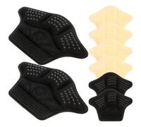 HOMSFOU Coussinets Arrière du Talon Adhésifs Antidérapants 4 Paires Beige et Noir pour Chaussures Trop Grandes, Semelles pour Talons Hauts, Confort et Maintien du Pied