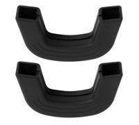 HOMSFOU Couvercle de Poignée de Casserole Anti-brûlure en Silicone Noir, Petite Taille, Paire de Protections Résistantes la Chaleur et Antidérapantes, Accessoire la Cuisine pour Wok,