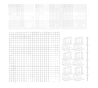 HOMSFOU Couvercle en Filet pour Aquarium Clips, Grille Plastique | Panneau Grillagé à Boutons-pression, Six Supports Inclus, pour Aquarium ou Terrarium, Installation Sécurisée