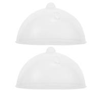 HOMSFOU Couvercles en Plastique Transparent 2 Pièces Ø15 Cm pour Cuiseur à Œufs Vapeur, Accessoires de Remplacement Compatibles, Résistance Haute Température, Utilisation la Cuisine