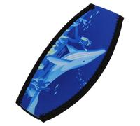HOMSFOU Couvre Sangle de Masque de Plongée en Néoprène Bleu, Protection des Cheveux, Convient à Différentes Tailles, Design Unique pour Aventures sous-Marines et Plongée