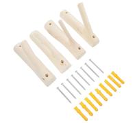 HOMSFOU Crochet Mural Branche d'Arbre Lot de 4 en Bois Rétro 2-3 CM pour Porte-Manteaux Salle de Bain Entrée Crochet Décoratif