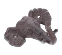 HOMSFOU Crochet Mural Vintage en Fonte Forme Éléphant, Crochet Décoratif Robuste pour Manteau, Chapeau et Clés, Décoration Murale Intérieure pour Maison et Bureau, Support de Rangement