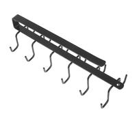 HOMSFOU Crochets pour Tasses sous Meuble en Fer Noir, Porte-tasses la Cuisine Mural sans Perçage, Support sous Placard Multifonction pour Organiser Accessoires Cuisine et Style Aléatoire