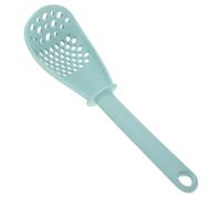 HOMSFOU Cuillère Multifonctionnelle Cuisine Polyvalente en Plastique Léger Bleu Clair, Presse-purée, Cuillère à Égoutter et Outil pour Broyer L'ail, pour Écraser Pommes de Terre