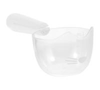 HOMSFOU Cuillère pour Nourriture pour Chien et Chat 2-en-1 Pince Intégrée, Plastique Transparent Gradué, Poignée Antidérapante, pour Aliments Humides et Secs, Usage Quotidien pour Petits