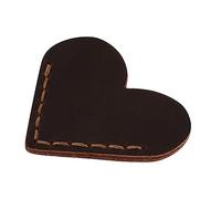 HOMSFOU d'amour marqueur de coin de page cardiaque ancien cœur étiquette de livre rétro de coin de page de coin de page en forme Peau de vache Brun