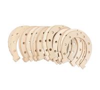 HOMSFOU Découpes en Bois Fer à Cheval 24 Pièces Tranches Brutes à Peindre Décoration DIY pour Garçon et Filles Activités Manuelles Ornement Suspendu Chambre Fête Anniversaire