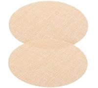 HOMSFOU Diffuseur pour Plafonnier Spot LED 10 Cm en Tissu Jaune Naturel 2 Pièces, Couverture Légère Anti-éblouissement pour Lampe Suspendue, Diffuseur de Lumière Doux Adapté Chambre Bébé