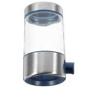 HOMSFOU Distributeur de Sel Pression 304 Acier Inoxydable, Bouteille D'assaisonnement en Verre Transparent 1pc, Salière Multifonction Cuisine et Barbecue, Récipient Sel Pratique Couvercle