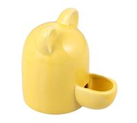 HOMSFOU Distributeur d'eau et Mangeoire Chat Oreilles, Automatique 100ml | Hamster et Lapin, Usage en Cage, Auto-alimentation, Jaune, Fournitures pour Petits Animaux