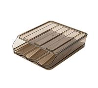 HOMSFOU Distributeur Œufs Créatif Pour Réfrigérateur Boîte De Rangement à Œufs Organiseur Transparent Pour Cuisine Rangement Pratique Pour Frais Design Coulissant