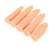HOMSFOU Doigts D’entraînement en Silicone Naturel pour Nail Art Articulations Rigides, Lot de 5 Faux Doigts Réalistes pour Pratique Professionnelle de Manucure et Présentation D’ongles