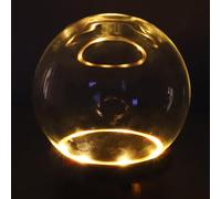 HOMSFOU Dôme en Verre Transparent pour Abat-Jour LED, Couvercle Sphérique pour Décoration Intérieure, Support D'exposition pour Figurines et Micro-paysages, Accessoire Maison Design