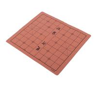 HOMSFOU Échiquier Double Face Pliable en Cuir, Plateau Portable 60 Cases, Accessoire de Jeu D'échecs Chinois, Jeu de Société Compact pour Voyages et Loisirs Couleur Couleur Aléatoire