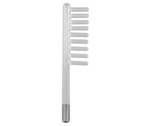 HOMSFOU Électrode de Soin Capillaire en Verre Transparent 9 Dents pour Peigne Haute Fréquence, Accessoire Léger pour Appareil Portable Utilisation Faciale et Capillaire à Domicile