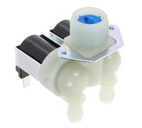 HOMSFOU Électrovanne D'arrivée D'eau Double Sortie en Nylon pour Machine à Laver Automatique, Valve de Remplissage Compatible Lave-linge, Accessoire de Réparation pour Appareils Électroménagers