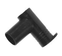 HOMSFOU Embout de Fixation Angle Droit Noir pour Support de Tube de Penderie, Connecteur Double pour Étendoir Linge Réglable, Accessoire pour Portant à Vêtements - 1 Pièce