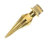 HOMSFOU Embout de Mât de Drapeau en Plastique Doré, Sommet de Mât de Remplacement 1 Pièce, Décoration Extérieure pour Salle de Conférence, Jardin et Auditorium, Ornement Solide