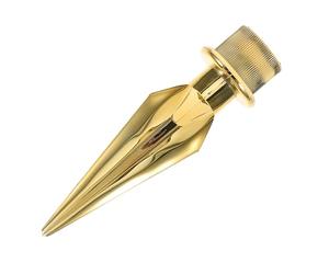 HOMSFOU Embout de Mât de Drapeau en Plastique Doré, Sommet de Mât de Remplacement 1 Pièce, Décoration Extérieure pour Salle de Conférence, Jardin et Auditorium, Ornement Solide