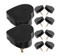 HOMSFOU Embouts de Talon de Cœur Noirs 18x20 Mm pour Talons Hauts 5 Paires Épingles de Réparation Accessoires Solide et Silencieux pour Rechange