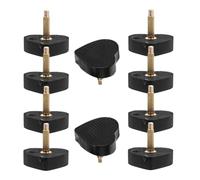 HOMSFOU Embouts pour Talons Hauts Forme Cœur Noirs 18x20 Mm 5 Paires, Conseils de Réparation Robustes pour Chaussures Femme, Accessoires Solide pour Talons Aiguilles et Escarpins