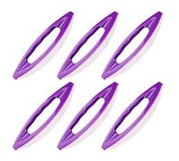 HOMSFOU Ensemble 6 Pcs Pinceaux de Polissage Ongles en Peau de Mouton Violets, Outil de Cirage Portable pour Soin des Ongles à Domicile, Accessoire Nail Art Précis et Doux