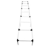 HOMSFOU Ensemble D'agilité pour Chiens Échelle Réglable 3,35 M, Haies en Plastique Résistantes, Kit Complet pour Dressage Intérieur et Extérieur, Matériel Portable pour Entraînement