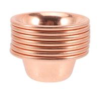 HOMSFOU Ensemble de 7 Bols Bouddhistes en Cuivre Portables Effet Apaisant pour Contemplation et Décoration de Smudging, Plateau D'offrandes pour Autel Spirituel