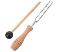 HOMSFOU Ensemble de Diapasons de Contemplation en Métal et Bois Fourchettes à Précise pour Relaxation, Équilibre Corps-esprit et Séances de Yoga