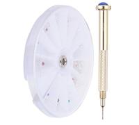 HOMSFOU Ensemble de Pendentifs Nail Art 24 Pièces avec Outil Perceur Manuel en Alliage, Breloques Pendantes pour Décorations D'ongles, Kit Piercing pour Ongles Naturel et Artificiel,