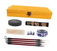 HOMSFOU Ensemble de pratiques de calligraphie peinture à l'encre de chine Pinceau d'écriture kits de calligraphie pour débutants pinceaux de style chinois pinceau sumi chiffon