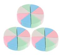 HOMSFOU Éponge à Maquillage Triangulaire en Latex 3 Sets de 24 Pièces, Utilisation Humide ou Sèche pour Application Uniforme Fond de Teint, pour Maquillage Quotidien