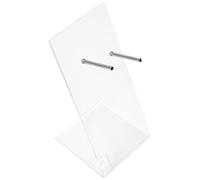 HOMSFOU Étagère Support pour Sèche-Cheveux en Acrylique Transparent 12X12X27Cm, Conçu pour Salons de Coiffure et Rangement Salle de Bain