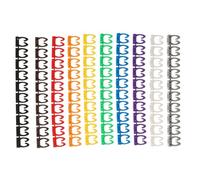 HOMSFOU Étiquettes de Câble Multicolores 100 Pièces en Plastique Réutilisables Clips pour Identification et Rangement des Câbles Informatiques
