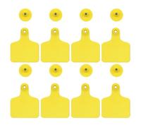 HOMSFOU Étiquettes Oreille Plastique Vache Lot 100 Pièces sans Numéro Accessoires Identification pour Bovins en Élevage