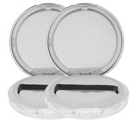 HOMSFOU Étuis de Poudre Vides 5 G Miroir et Houppette, Lot de 2 Boîtes en Plastique Réutilisable pour Poudre Bronzante Visage