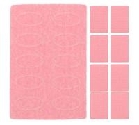 HOMSFOU Feuilles de Papier de Verre Autocollantes Rose 200 Pièces 4 Granulométries Différentes 100 150 180 240 pour Préparation et Polissage des Ongles à Domicile