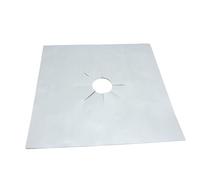 HOMSFOU Feuilles De Pour Plaque De Cuisson À Gaz Revêtement Antiadhésif Argenté Universel 27 X 27 Cm