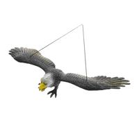 HOMSFOU Figurine d'aigle Réaliste Tête Blanche 27 Cm, Ornement Décoratif pour Jardin et Intérieur, Statue d'animal Sauvage Polyvalente pour Terrasse, Bureau et Pelouse