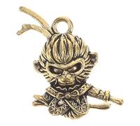 HOMSFOU Figurine De Singe En Laiton Solide Porte-clés Roi Singe Charmes De Richesse Accessoire Polyvalent Présent Anniversaire Paquet à Dos Amulette Culturel