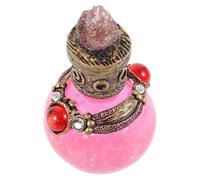 HOMSFOU Figurine Flacon Parfum Sirène en Résine Rouge, Décoration Intérieure Créative, Sculpture Bouteille Artisanale pour Salon, Accessoire Décor Bureau Élégant, Présent Original Magique