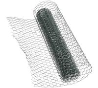 HOMSFOU Filet de Clôture Jardinage 40Cm X 200Cm Grillage Hexagonal en Fil Galvanisé pour Palissage et Protection Volailles