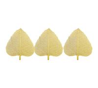 HOMSFOU Filtre à Thé Doré en Acier Inoxydable 304 Forme Feuille de Bodhi 3 Pièces, Facile à Utiliser Transporter, pour Maison et Bureau