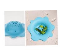 HOMSFOU Filtre d'évier de cuisine en silicone en forme de fleur bleu pour salle de bain, douche, lavabo, convient pour les canalisations et les déchets