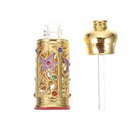 HOMSFOU Flacon de Parfum Doré du Moyen-Orient Flacon D'huile Essentielle Vide en Verre Contenant Parfum Décoratif Délicat pour Usage Personnel et Décoration Intérieure Pratique
