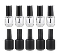 HOMSFOU Flacons de Vernis à Vides 15ml en Verre Lot de 10 Réutilisables Pinceau pour Rangement et Voyage Pratique