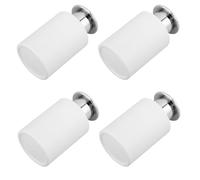 HOMSFOU Flacons Diffuseurs Vides Rechargeables Lot de 4 en Verre 120ml Bouchon Champignon Blanc, Évaporation Contrôlée pour Parfums DIY et Spa